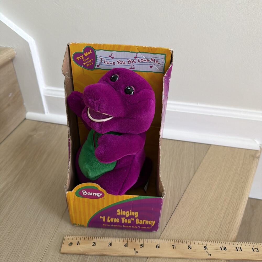 Vintage Barney Singing I Love You Plush 2001 Rare NEW